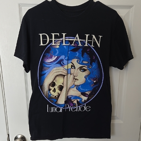 Delain Other - Delain Lunar Prelude 2016 Tour Graphic Tee - Black and Blue
